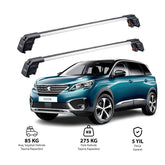 PEUGEOT 5008 2017 et modèles ultérieurs TRX2 Thunder Carrier Barres transversales pour galerie de toit 2 barres